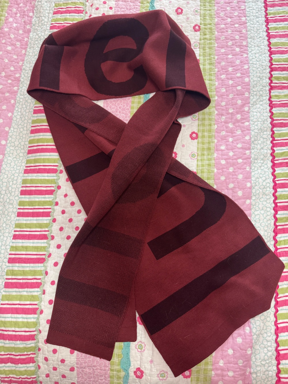 Lululemon maroon super soft fall scarf
